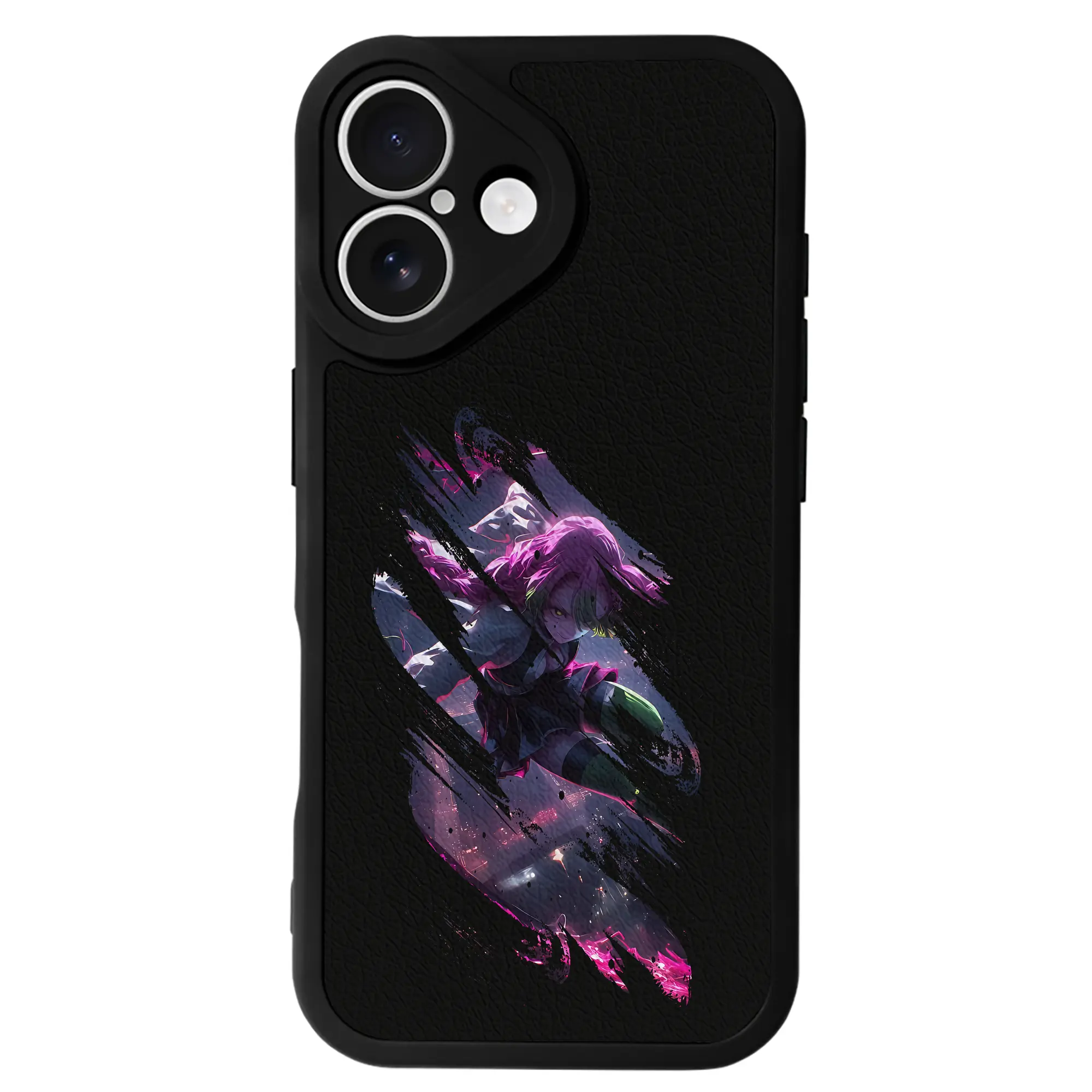 鬼滅の刃 グッズ,甘露寺 蜜璃 - IPhone 16シリーズ対応 ・ シリコンスマホケース ・ レザー調 ・ 高精度フィット ・ 耐衝撃 ・ ワイヤレス充電対応 ・ 精密カット